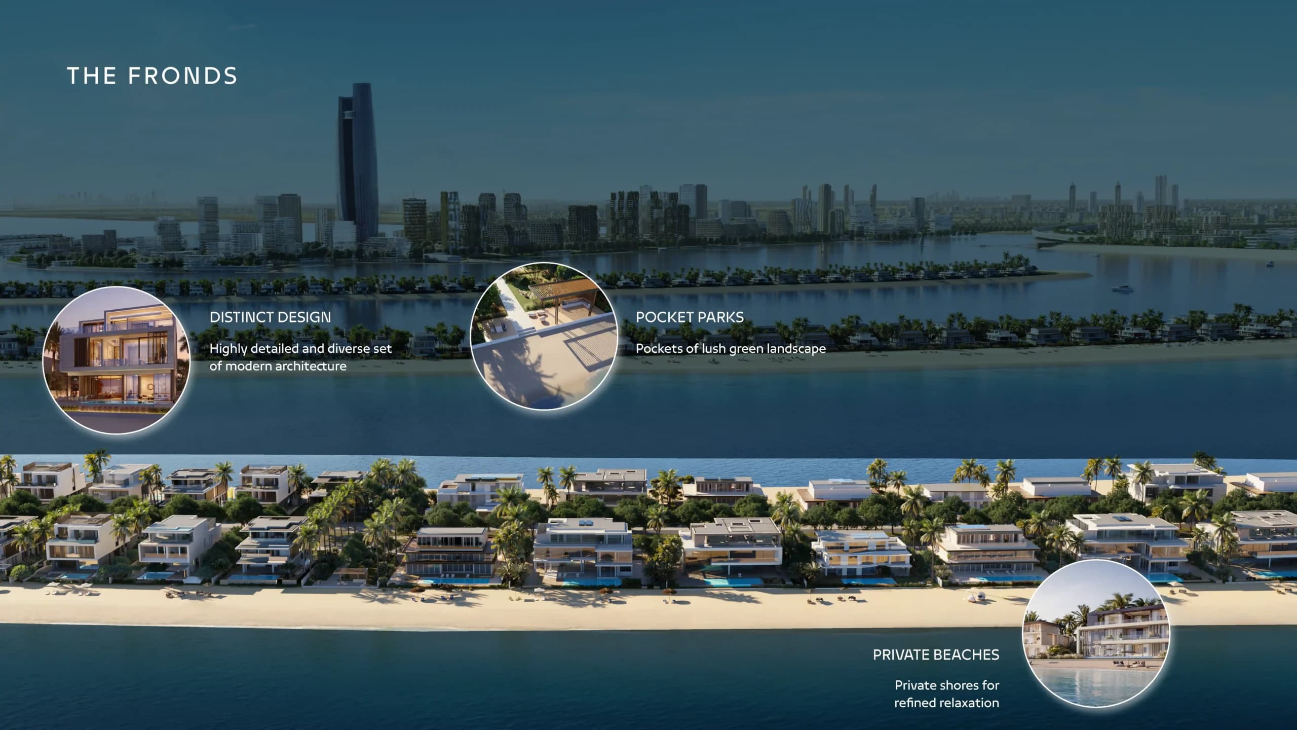 The Fronds district at Palm Jebel Ali